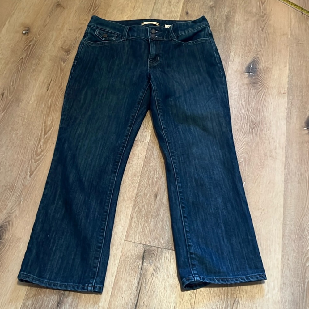 Gap 1969 Limited Edition Cropped Capri Jeans zipper Fly Dark‎ USA 8